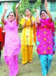 College students in Jalandhar prepare for youth festivals.