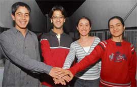 Akshay, Aruj, Ashmita and Manonit.