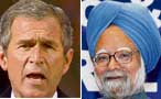 George W Bush & Manmohan Singh 