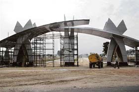 A view of an under-construction township in Bathinda