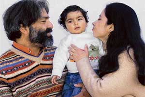 Rajvinder and Jyotika with daughter Nuria