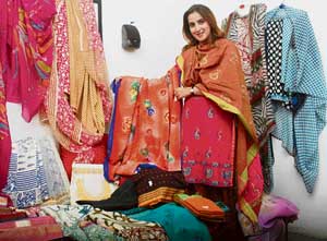 Sambul Sekhon displays her designs
