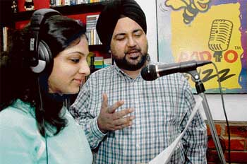 Hardeep S. Chandpuri trains a radio jockey