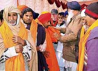 Mr Parkash Singh Badal campaigns at Burj Sindhwa