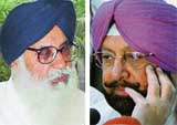 Parkash Singh Badal & Amarinder Singh