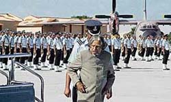 President A.P.J. Abdul Kalam after reviewing a ceremonial parade