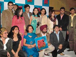 The team of Big FM makes a pretty picture at the launch