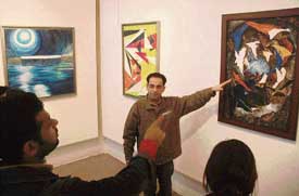 The artist and his works