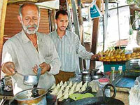 Tarsem Lal now runs a roadside rehri to earn his livelihood in Ucha Thara colony of the project.