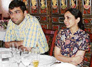 WINSOME PAIR: Anand with wife Aruna