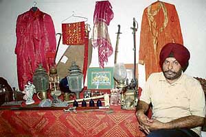 Bhalinder Singh Dhaliwal with his collection