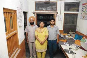 IN THE SERVICE OF DRUG VICTIMS: Masterji with his wife and son