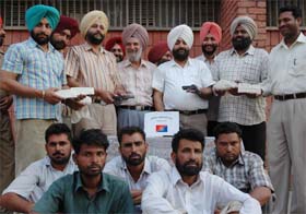 Special narcotics cell shows the contraband seized from accused in Amritsar