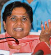 BSP supremo Mayawati addresses mediapersons in Lucknow.