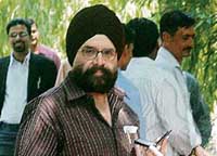 B.I.S. Chahal appears in the Punjab and Haryana High Court, Chandigarh, on Wednesday.