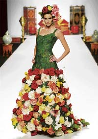 A model at the Barcelona Bridal Week.