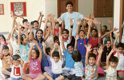 Manish Gandhi with children