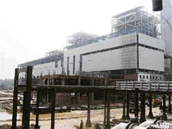 The under-construction Deenbandhu Chhotu Ram Thermal Plant at Ratanpura-Pansara village in Yamunanagar.