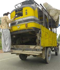 Despite a ban on peter rehraa (an indigeniously assembled vehicle), they are still in vogue in many villages of Amritsar district