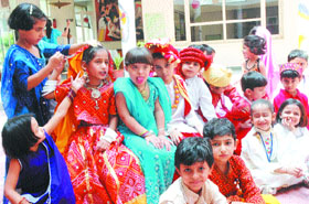 Kids of Eklavya School have a blast.