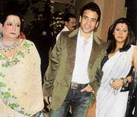 With mother Shobha, the moving force behind Balaji, and brother Tusshar, who she is promoting fervently