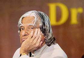 Outgoing President, Abdul Kalam, at a meeting of the India Islamic Cultural Centre in New Delhi