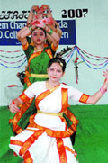 Students of PCM SD College for Women perform dance.