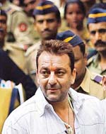 Sanjay Dutt arrives for sentencing at the TADA court in Mumbai