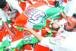 The demand for flags, buntings and other poll material has shot up in Amritsar