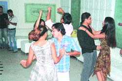 Couples enjoy DJ party organised by Sekhon Grand at Alcholique Lounge and Bar to celebrate the Friendship Day on Sunday in Jalandhar. The party, which began at 3.pm, continued till midnight.