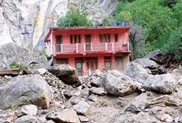 This is the only house left standing after Tuesday evening’s cloudburst in Ghanvi village, about 220 km from Shimla