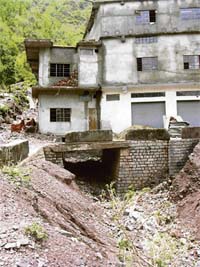 A building constructed over a nullah at Kamli