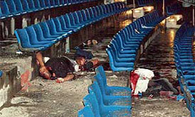 Bodies lie at the site.