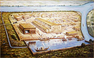 The world’s first tidal dock was built in Lothal around 2500 BC during the Harappan civilisation at Lothal near the present-day Mangrol harbour on the Gujarat coast