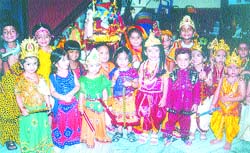 Tiny tots had a gala time during Janmashatmi celebrations in schools