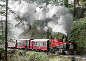 The 96-km Kalka-Shimla track goes through 102 tunnels.
