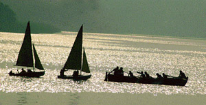 GET, SET, ROW:NCC cadets romance the glorious skies as they glide over the glistening Sukhna waters. Catch their drift if you can...