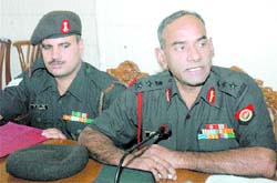 Col DK Bishnoi, (director recruiting) Jalandhar Cantt, addresses a press conference