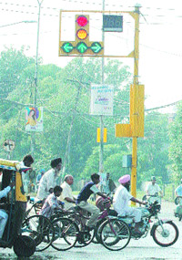 The Majitha Road traffic lights created a lot of confusion among commuters in Amritsar