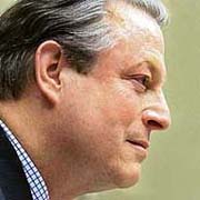 Former US presidential candidate and ecologist Al Gore speaks in this July file photo during a press conference at Los Pinos presidential house in Mexico City