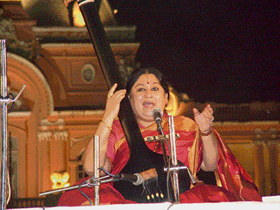 Shubha Mudgal perform at the 6th Baba Jassa Singh Kapurthala Heritage Festival in Kapurthala on Saturday night