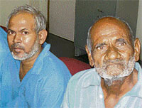 Jagan Nath (right) with another inmate of Dr Vidya Sagar Mental Hospital in Amritsar.