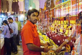 Sunil Kumar showcases items