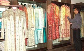 The high-profile showrooms, have taken up achkans, sherwanis and kurtas and are all decked up for the festive season