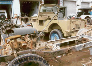 Mahendra jeeps stripped to the bone