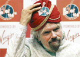 Richard Branson, founder of Virgin Group of Companies, at a press conference in New Delhi on Monday.
