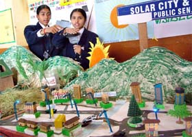Students have prepared their models from the waste matter