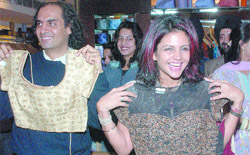 Mandira Bedi at the launch of a new range of winter apparels in Amritsar