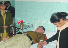 Arvind Ranjan, IG, BSF, donates blood at composite hospital in Jalandhar