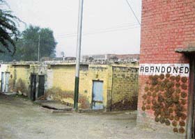 Abandoned property in Rail Colony in Hisar, which provides shelter to drug addicts and antisocial elements